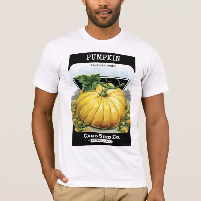 Camiseta Etiqueta del paquete de semilla de calabaza (Anverso)