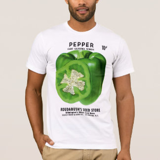 Camiseta Etiqueta del paquete de semillas de Pepper