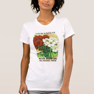 Camiseta Etiqueta del paquete semilla de geranio