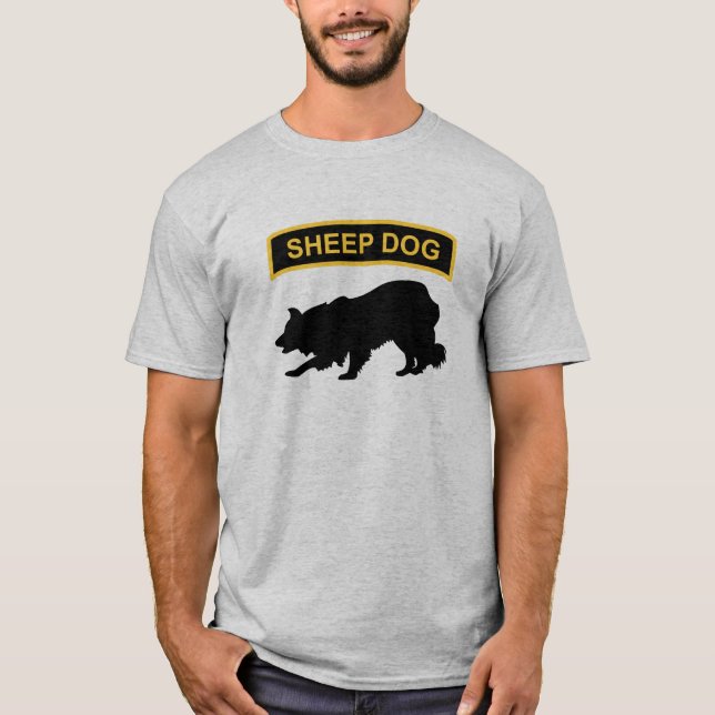 Camiseta Etiqueta del perro pastor (Anverso)