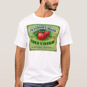 Camiseta Etiqueta del vinagre de la sidra de Peterson
