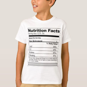 Camiseta Etiqueta divertida de la nutrición del retiro