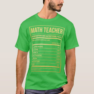 Camiseta Etiqueta divertida de nutrición matemática de prof