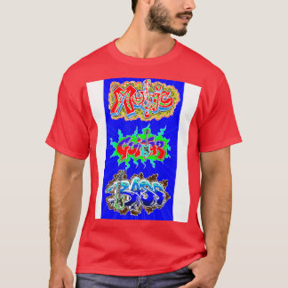 Camiseta Etiqueta Graffiti Música Art 1