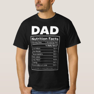 Camiseta Etiqueta "Hechos de nutrición" de papá