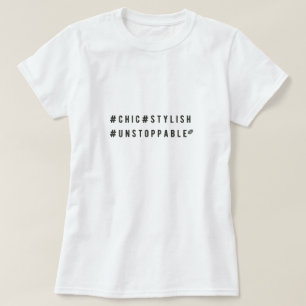 Camiseta Etiqueta imparable con estilo de moda