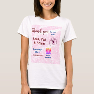 Camiseta Etiqueta instantánea compartir redes sociales códi