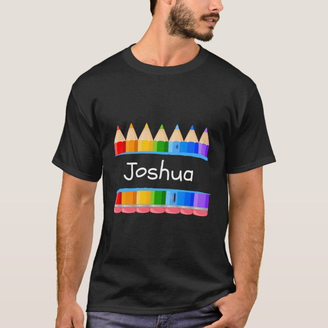 Camiseta Etiqueta Joshua Kindergen del nombre del profesor  (Anverso)