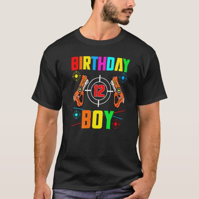 Camiseta Etiqueta láser 12º juego de etiqueta de cumpleaños (Anverso)
