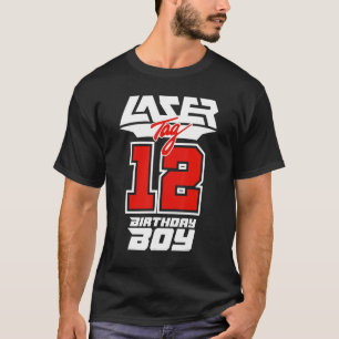Camiseta Etiqueta Lasertag 12 años Nacimiento Niño Láser Et