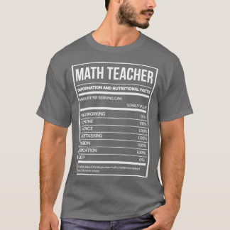 Camiseta Etiqueta matemática divertida para nutrición matem