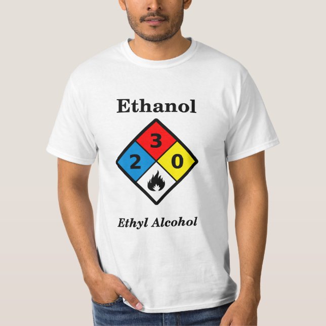 Camiseta Etiqueta MSDS de etanol (Anverso)