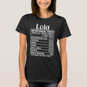 Camiseta Etiqueta Nutricional Abuela Filipina Lola Mejor Lo