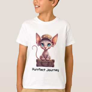 Camiseta Etiqueta para equipaje de gato adorable regalo par