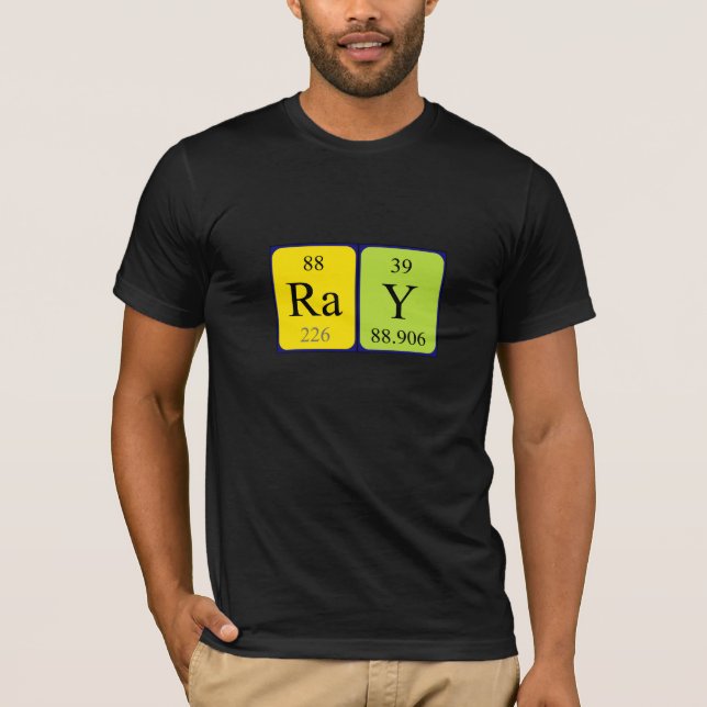 Camiseta Etiqueta periódica de nombre de tabla (Anverso)