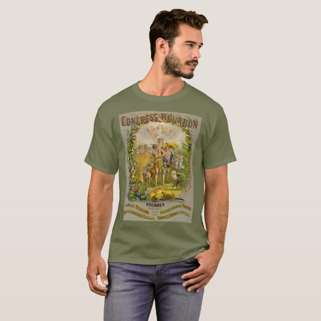 Camiseta Etiqueta retra 1864 de Borbón (Anverso completo)