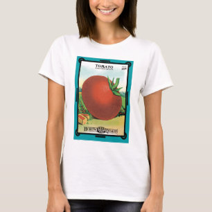 Camiseta Etiqueta vintage de paquetes de semillas, tomate d