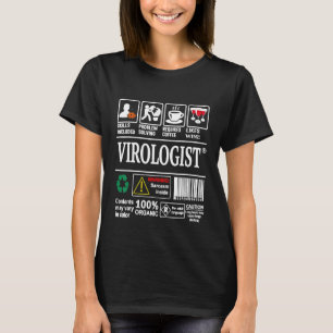 Camiseta Etiqueta virologista Habilidades para resolver caf