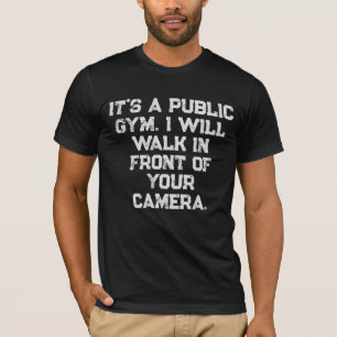 Camiseta etiquetas de gimnasio público foto de gimnasio