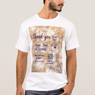 Camiseta Etiquetas instantáneas comparten redes sociales q