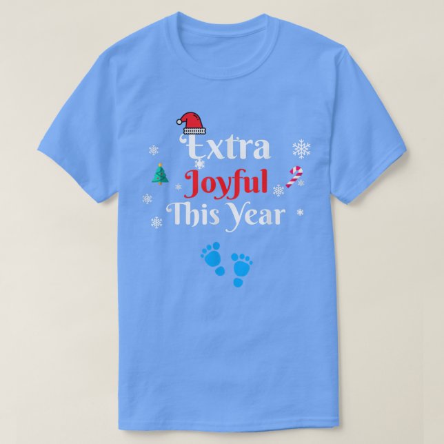 Camiseta Etra Joyful este año Navidades Embarazo es A B (Diseño del anverso)