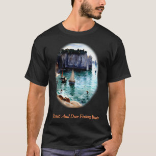 Camiseta Étretat, la puerta de Aval: Barcos pesqueros salie