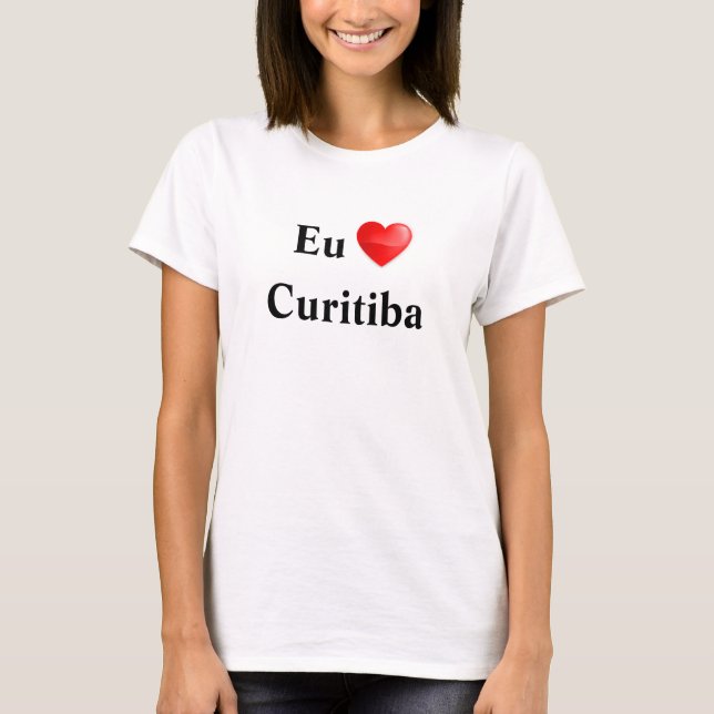 Camiseta eu amo Curitiba (Anverso)