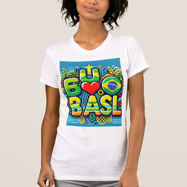Camiseta Eu amo o Brasil (Anverso)