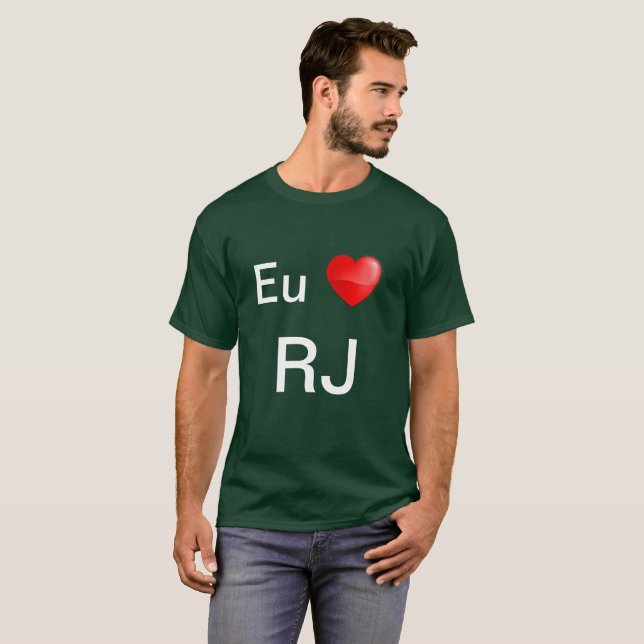 Camiseta Eu amo RJ (Anverso completo)