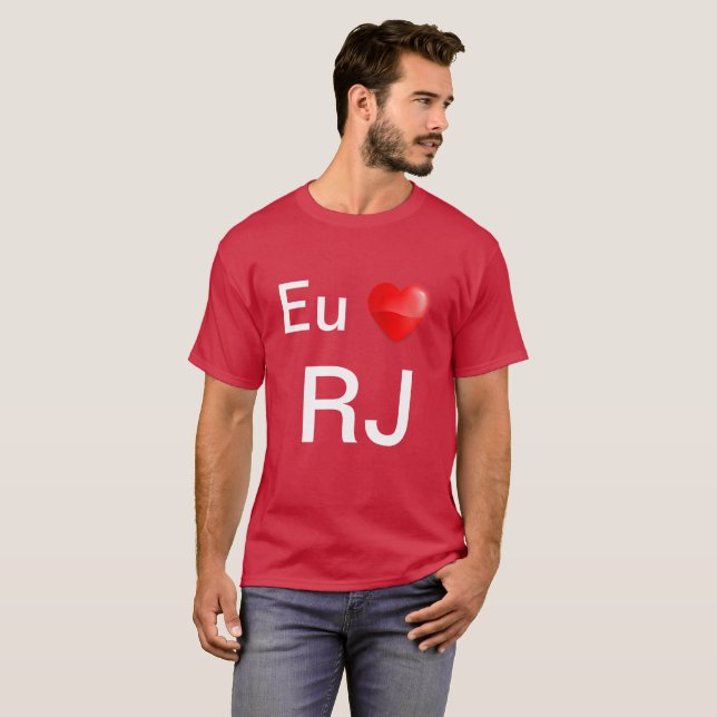 Camiseta Eu amo RJ (Anverso completo)