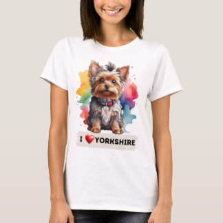Camiseta Eu amo Yorkshire