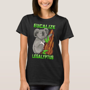 Camiseta Eucalize Legalyptus Stoner Koala Bear Pun Meme
