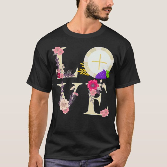 Camiseta Eucaristía Católica Católica 1ª Santa Comunión Reg (Anverso)