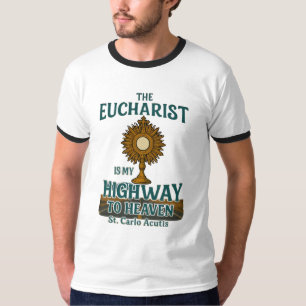 Camiseta Eucaristía de la Acutis de San Carlo es mi camino 