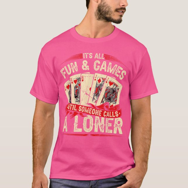 Camiseta Euchre Card Game Loner friends (Anverso)