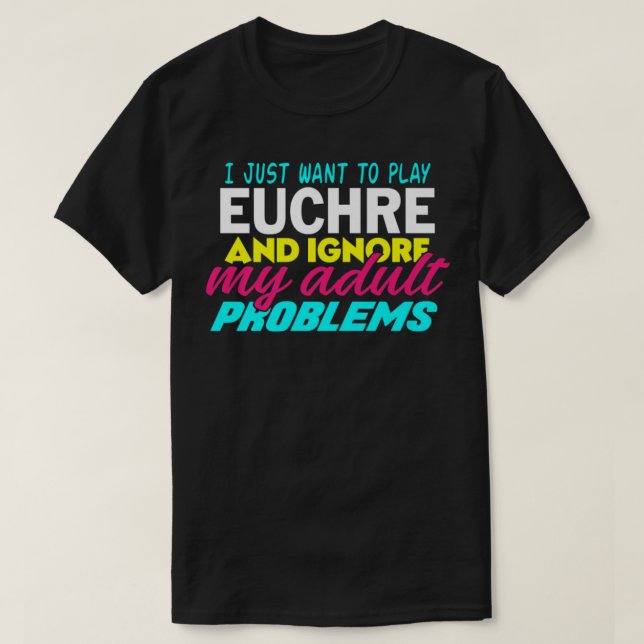 Camiseta Euchre Funny Premium  (Diseño del anverso)
