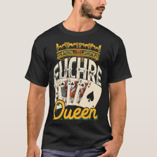 Camiseta Euchre Queen Vegas Casino Poker Spades y Mahjong