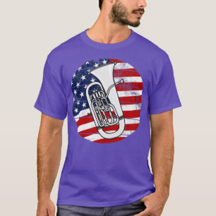 Camiseta Eufonio EEUU Bandera Euphoniumista Brass Músico 4