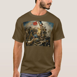 Camiseta Eugne Delacroix Liberty liderando al pueblo Pixela