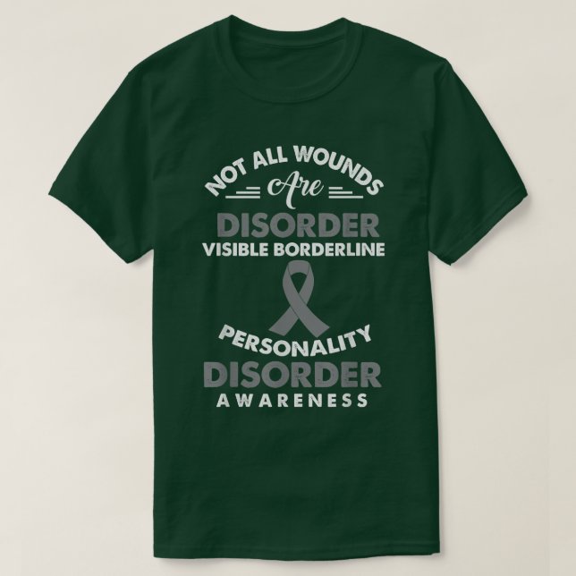 Camiseta EUPD Awareness Ribbon Distressed Quote BPD Patient (Diseño del anverso)