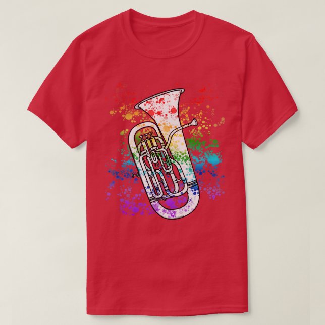 Camiseta Euphonium Rainbow Colores Euphonimist Brass Music (Diseño del anverso)