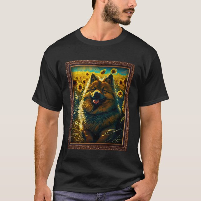 Camiseta Eurasier Painting Sunflower Flower Mom Women Flora (Anverso)