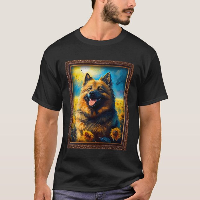 Camiseta Eurasier Painting Sunflower Flower Mom Women Flora (Anverso)