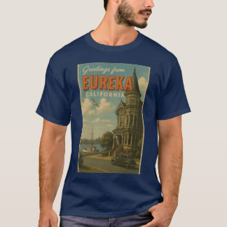 Camiseta Eureka California Vista Histórica del Puerto Tamañ