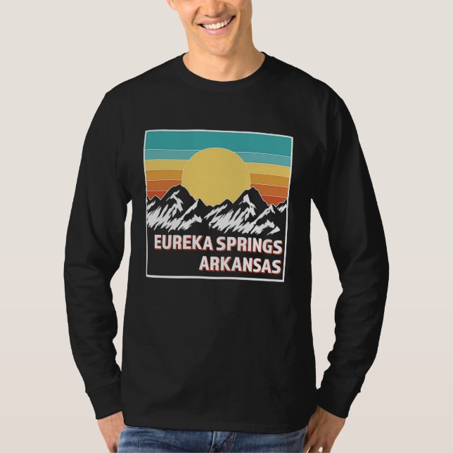 Camiseta EUREKA SPRINGS ARKANSAS Retro sunset USA Souvenir (Anverso)