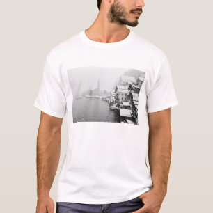 Camiseta Europa, Austria, Hallstat. Vista de la ciudad en l