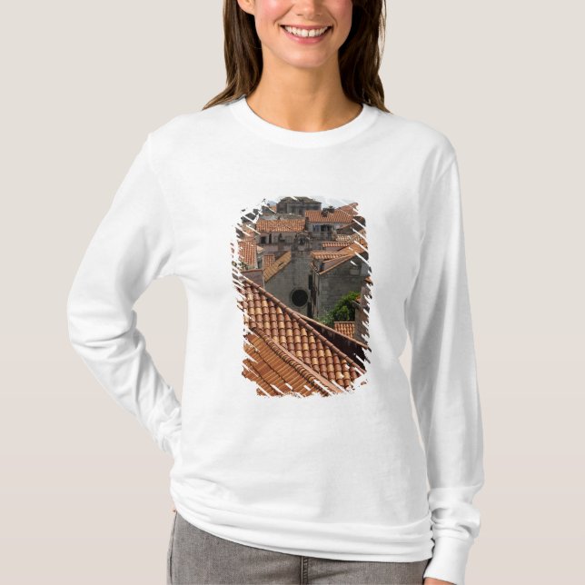 Camiseta Europa, Croacia. Ciudad medieval amurallada 2 (Anverso)