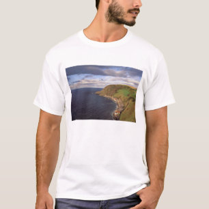 Camiseta Europa, Escocia, Aberdeen. Vista aérea de