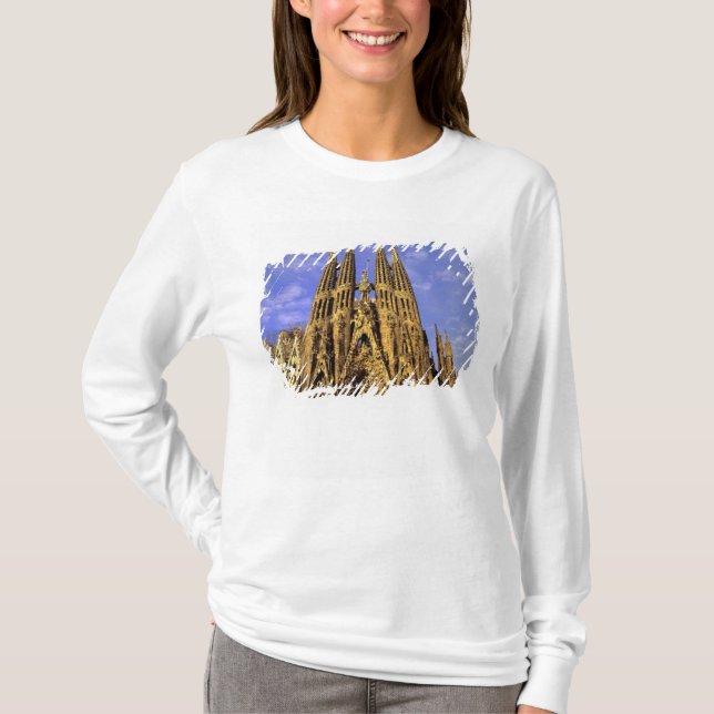 Camiseta Europa, España, Barcelona, Sagrada Familia (Anverso)