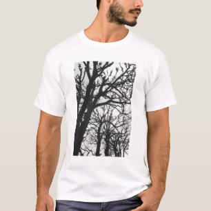 Camiseta Europa, Francia, París. Árboles de invierno, Marco